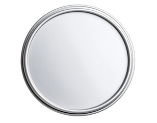 Metal tin container with screw cap for balm or cream, isolated on a transparent background