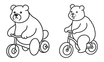 Obraz premium A drawing of a Bear line art illustration 
