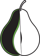 pear isolated on white background