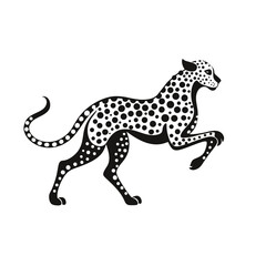 Obraz premium Dynamic Cheetah Silhouette A Symbol of Speed and Wildlife Grace