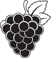 Grape icon. Grape icon set. Grape Icon Food Fruits. Different wine grapes. Bunch of grapes in simple flat style. Grape symbol and sign. Vector illustration.
