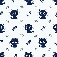 seamless pattern with cats