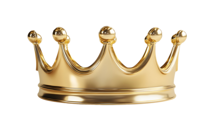 Luxurious golden crown with jewels on black background