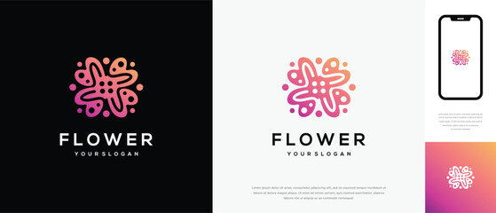 cherry blossom logo design illustration. cherry blossom logo design icon © Artmas