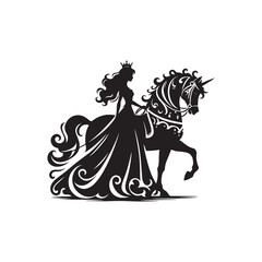 Princess with horse Vector (3).eps