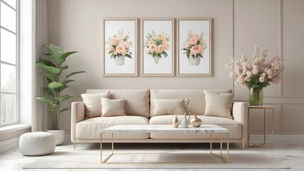 Scandinavian interior style stock photo