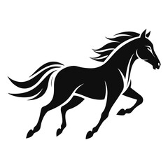 Silhouette of Galloping Horse
