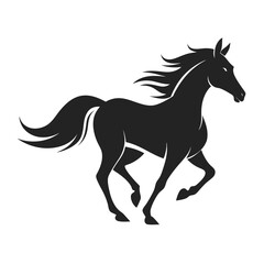 Silhouette of Galloping Horse