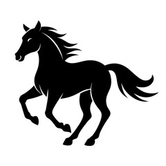 Silhouette of Galloping Horse
