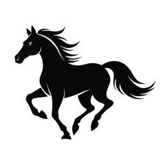 Silhouette of Galloping Horse