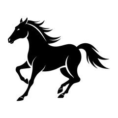 Silhouette of Galloping Horse