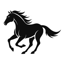 Silhouette of Galloping Horse