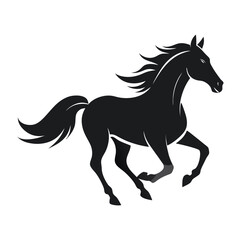 Silhouette of Galloping Horse