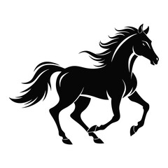 Silhouette of Galloping Horse