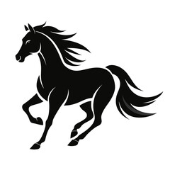 Silhouette of Galloping Horse