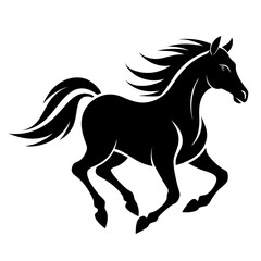 Silhouette of Galloping Horse