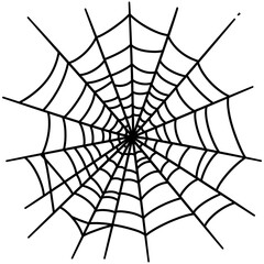 Obraz premium Spider Web Vector Silhouettes on White Background