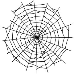 Obraz premium Spider Web Vector Silhouettes on White Background