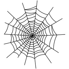 Obraz premium Spider Web Vector Silhouettes on White Background