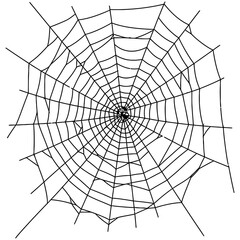 Obraz premium Spider Web Vector Silhouettes on White Background