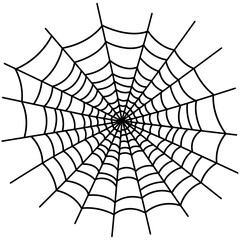 Fototapeta premium Spider Web Vector Silhouettes on White Background