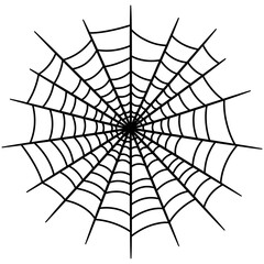 Obraz premium Spider Web Vector Silhouettes on White Background