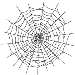 Obraz premium Spider Web Vector Silhouettes on White Background