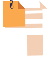 Business paper document vector illustration