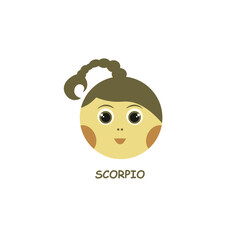 zodiac sign scorpio .vector illustration