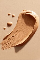 Macro shot highlighting the texture and liquid drops of a cosmetic product.