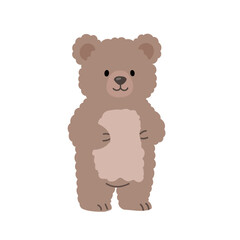 Naklejka premium Adorable Fluffy Brown Teddy Bear Toy with Curly Fur Texture