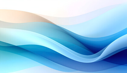 Obraz premium Modern abstract composition of flowing waves with subtle, blended gradient hues.