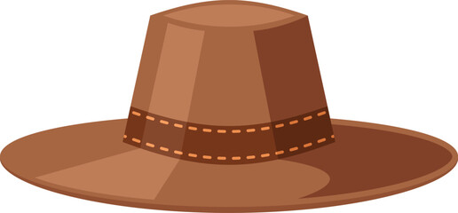 Male cowboy hat vector illustration