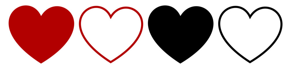 vector illustration of set red and black icon