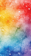 Fototapeta premium Vibrant Watercolor Rainbow Gradient Abstract Background.