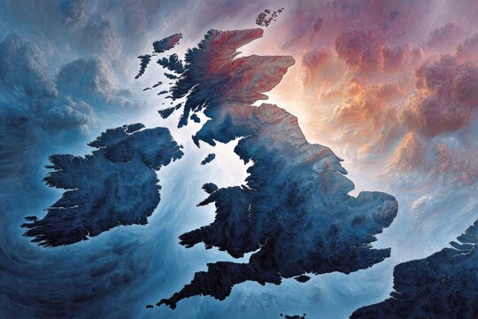 Heat maps overlay uk, revealing areas of climate extremes. Frequent extremes. Meteorological society journal details uk climate changes. Uk climate news. Uk climate data.
