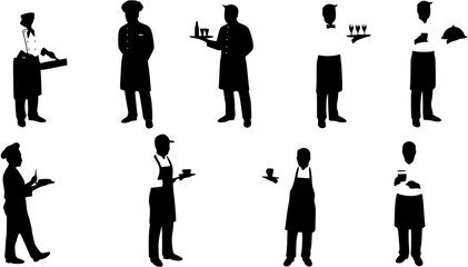 barista illustration  in silhouette
