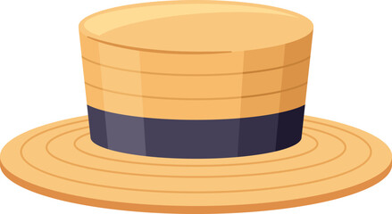 Old-fashioned classic male straw hat