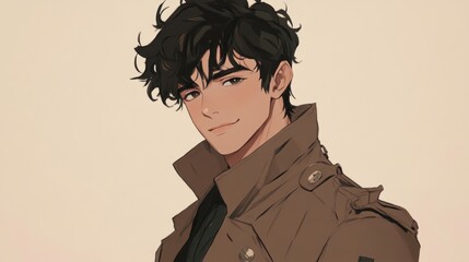 A handsome young man with tousled dark hair and a gentle smile.