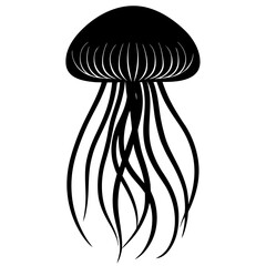 Fototapeta premium Jellyfish fish vector illustration perfect for posters, icon, t-shirts, cards, wall art prints and ai design.