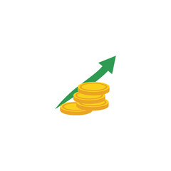 Financial Investment Growth and Successful Money Savings Concept with Increasing Gold Coin Stack