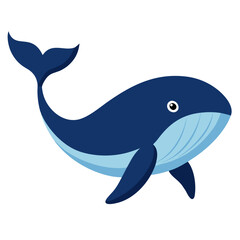 Fototapeta premium Whale fish vector illustration perfect for posters, icon, t-shirts, cards, wall art prints and ai design.