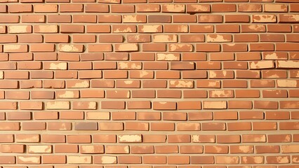 A weathered red brick wall with warm sepia tones in a flat frontal composition.