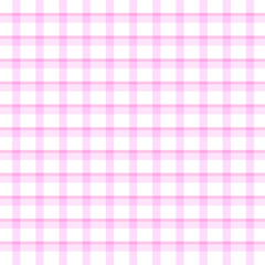 This is a light pink plaid pattern with evenly spaced vertical and horizontal stripes on a white background.