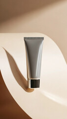 Elegant Skincare Tube Product Mockup With Soft Natural Lighting