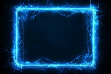 blue glowing frame