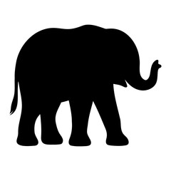 Obraz premium Child elephant silhouette standing view 2