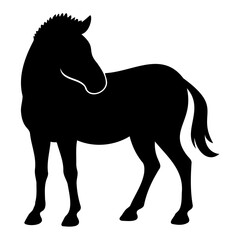 Zebra silhouette looking backward view 1