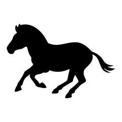 Zebra silhouette leaping view 1