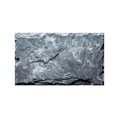 Dark and beautifully textured slate tile photograph on transparent background